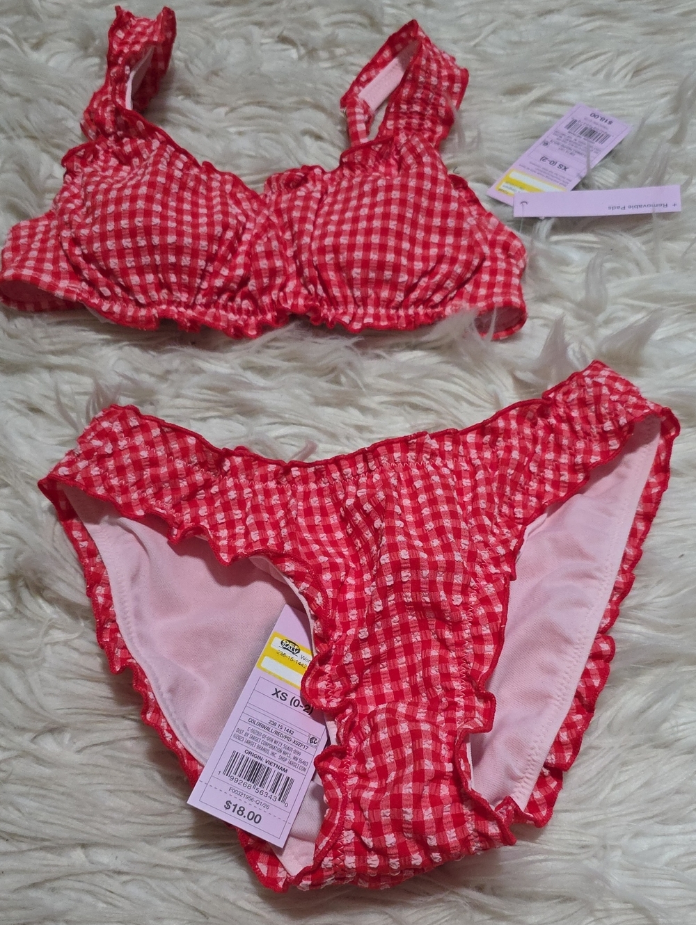 NWT Wild Fable Gingham Seersucker Bikini- XS Or 0/2 - Picture 9 of 13